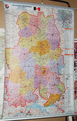 административная карта Удмуртии